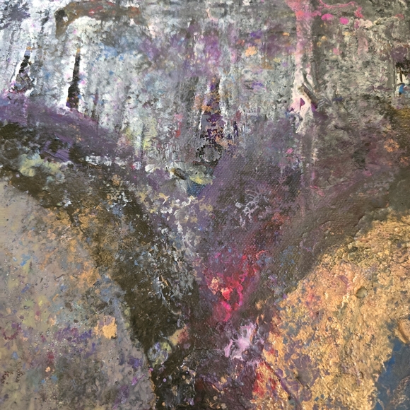 HANDCRAFTED Abstract Painting HANDPAINTED & HANDMADE Wall Art Decor 24"x30 - Picture 15 of 17